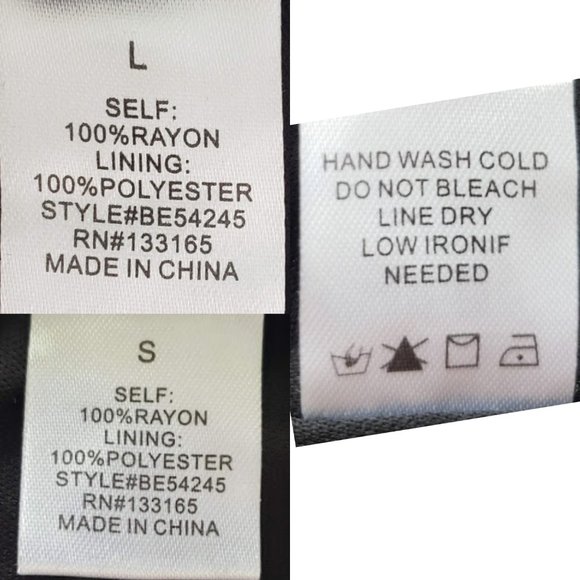 NEW Without Tags - Altar'd State Cassia Dress Black & Ivory Short Sleeve, Large - Picture 11 of 11